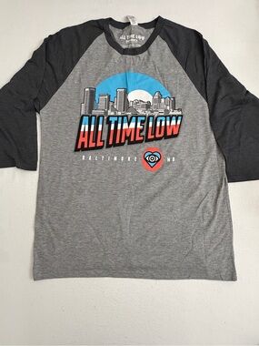 All Time Low Baltimore Raglan Band Tee M
